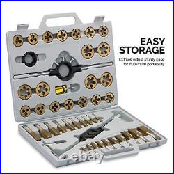 00916A Pro-Grade Large-Diameter Titanium SAE Tap and Die Set, High-Quality Th