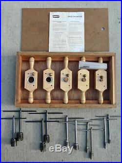 091115 Pc Wood Thread Die Box & Tap SetAMT & Conover1/2 to 1 1/2with Case