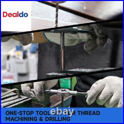 100Pcs Combination Drill and Tap Set, Tap and Die Set in SAE and Metric Sizes Dr