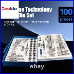 100Pcs Combination Drill and Tap Set, Tap and Die Set in SAE and Metric Sizes Dr