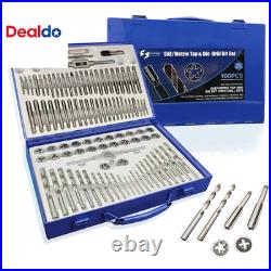 100Pcs Combination Drill and Tap Set, Tap and Die Set in SAE and Metric Sizes Dr