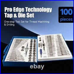 100pcs Combination Drill and Tap Set, Tap and Die Set in SAE and Metric Sizes