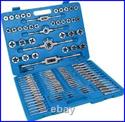 110PCS Metric Tap and Die Set M2-M18 with Wrenches for Thread Cutting
