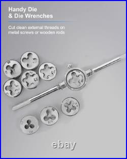 110PCS Metric Tap and Die Set M2-M18 with Wrenches for Thread Cutting