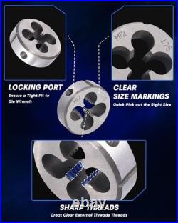 110PCS Metric Tap and Die Set Rethreading Kit M3-M16 with Storage Case