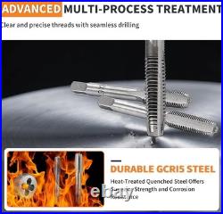 110PCS Tap and Die Set Bearing Steel Rethreading Tool Kit SAE and Metric Size