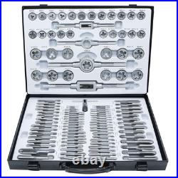 110PCS Tap and Die Set, Metric Size M2-M18 Standard Threading Tool with Adjustab