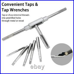 110PCS Tap and Die Set, Metric Size M2-M18 Standard Threading Tool with Adjustab