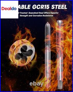 110PCS Tap and Die Set, Metric Tap and Die Rethreading Kit, Thread Chaser Set fo