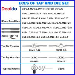 110PCS Tap and Die Set, Metric Tap and Die Rethreading Kit, Thread Chaser Set fo