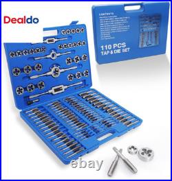 110PCS Tap and Die Set, Metric Tap and Die Rethreading Kit, Thread Chaser Set fo