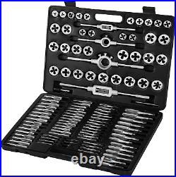 110Pcs Tap and Die Set, Include Metric Tap and Die Set M2-M18, Tungste
