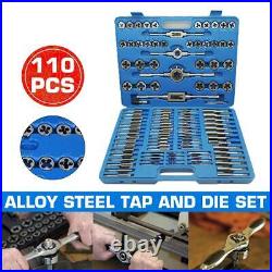 110Pcs Tap and Die Steel Combination Set for Cutting External & Internal Threads