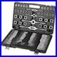 110 PCS Metric Tap and Die Set, M2-M18 Bearing Steel Threading Tools with Case