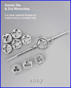 110 PCS Metric Tap and Die Set, M2-M18 Rethreading Kit for Making Screw Threads