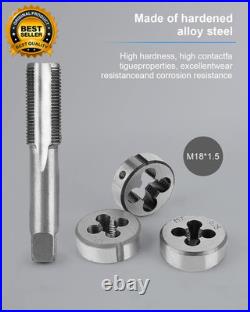 110 PCS Metric Tap and Die Set Metric Threads M2-M18 Rethreading Kit