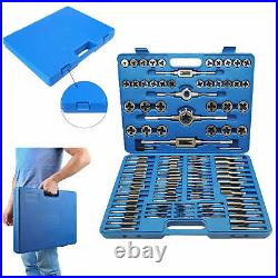 110 PCS Tap and Die Combination Set Carbon Steel METRIC Mechanical Tools with Case