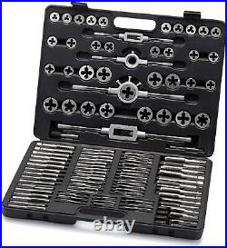 110 Pcs Hardened Alloy Steel SAE Tap And Die Threading Tool Set TD110SAE