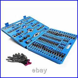 110 Piece Combination Tap And Die Set Alloy Steel 5560 Metric Tools With Carryin