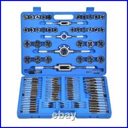 110 Piece Combination Tap and Die Set Alloy Steel 55°- 60° Metric