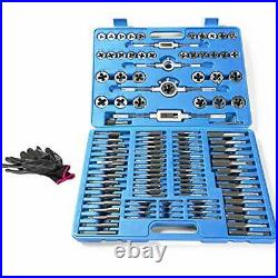 110 Piece Combination Tap and Die Set Alloy Steel 55°- 60° Metric Tools with