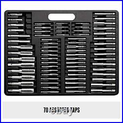 110 Piece Hardened Alloy Steel Sae Tap And Die Threading Tool Set With Storage