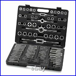 110 Piece Hardened Alloy Steel Sae Tap And Die Threading Tool Set With Storage C