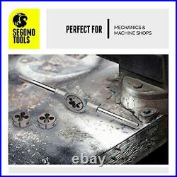 110 Piece Hardened Alloy Steel Sae Tap And Die Threading Tool Set With Storage C
