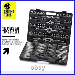 110 Piece Hardened Alloy Steel Tap And Die Threaded Set With Case