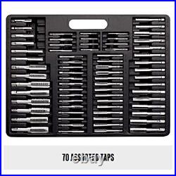 110 Piece SAE Tap and Die Threading Tool Set with Storage Case Rethreading Kit