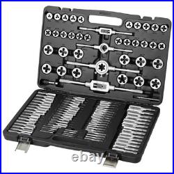 110 Piece Tap Die Set Metric M2-M18 Bearing Steel Threading Tools with Case