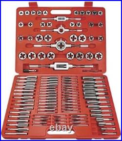 110 Piece Tap and Die Set(Sae&Metric)Threading Tool Set with Storage C