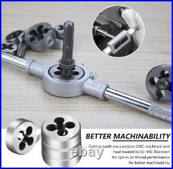 110 Piece Tap and Die Set(Sae&Metric)Threading Tool Set with Storage C