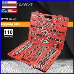 110 Piece Tap and Die Set Sae&Metric Threading Tool Set with Storage Case Metric
