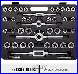 110 Piece Tool Hard Alloy Steel SAE Tap And Die Threading Tool Set With Storage