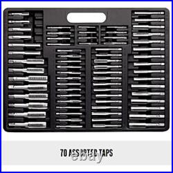 110 piece hardened alloy steel sae tap and die threaded set with case