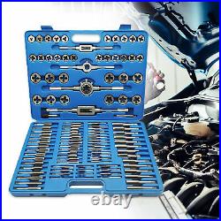 110pc Tap and Die Combination Set Tungsten Steel Titanium and Metric Tools