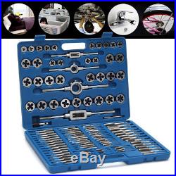 110pcs Metric Tap and Die Set Thread Cutting Edge Holder Repair Tool With Case
