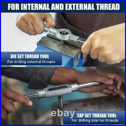 110pcs Tap and Die Set in Metric Sizes, Standard Tap Set and Die Tool Set for