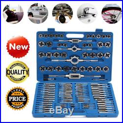 110pcs Wrench Tap and Die Set Cutter Kit Metric Carbon Steel Screw with Case