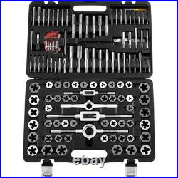 116-Piece Tap and Die Set Include Metric SAE Size Bearing Steel Threading Tool