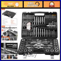 116-Piece Tap and Die Set, Metric & SAE, Steel Taps & Dies, Threading Tool Kit