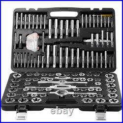 116-Piece Tap and Die Set, Metric & SAE, Steel Taps & Dies, Threading Tool Kit