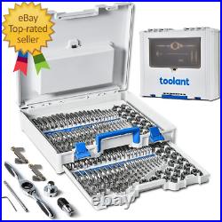 127Pcs Sae/Metric Tap and Die Set, Ratcheting SAE Metric TAP and Die Set Standar