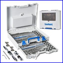 127 Piece Ratcheting Tap and Die Set, SAE/Metric Tap and Die Set with