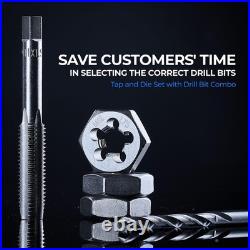 127 Piece Ratcheting Tap and Die Set, SAE/Metric Tap and Die Set with