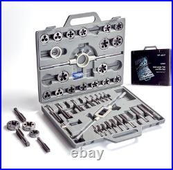 127 Piece Ratcheting Tap and Die Set, Sae/Metric Tap and Die Set with Assortment
