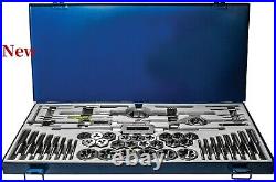 1X Century Drill & Tool 98958 Carbon Steel Fractional Tap and Die Set, 58-Piece