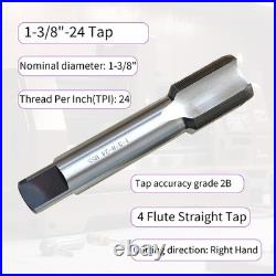 1-3/8-24 Tap and Die Set, UNS, Right Hand, Grade 2B 2A, 4 Flute Straight Tap