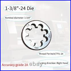 1-3/8-24 Tap and Die Set, UNS, Right Hand, Grade 2B 2A, 4 Flute Straight Tap